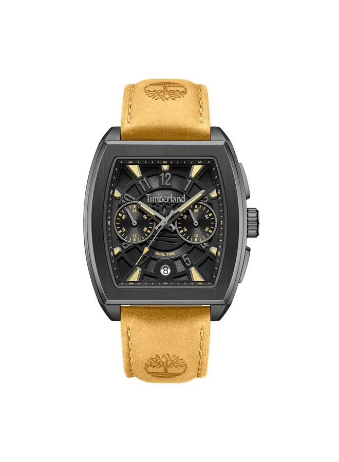 تمبرلاند Morristown Black Dial Leather Strap Multifunction Watch for Men, 40mm