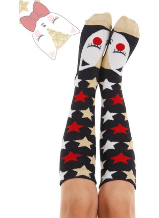 Mshb&G Glitter Cat Girl Knee Socks  - Image 1