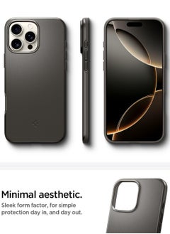 Spigen غطاء ماغ سيف نحيف مناسب لجهاز آيفون 16 برو ماكس (2024) - لون رمادي معدني  - Image 4