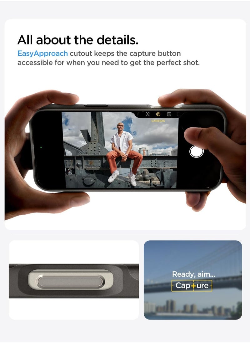 Spigen - غطاء ماغ سيف نحيف مناسب لجهاز آيفون 16 برو ماكس (2024) - لون رمادي معدني - Image 1