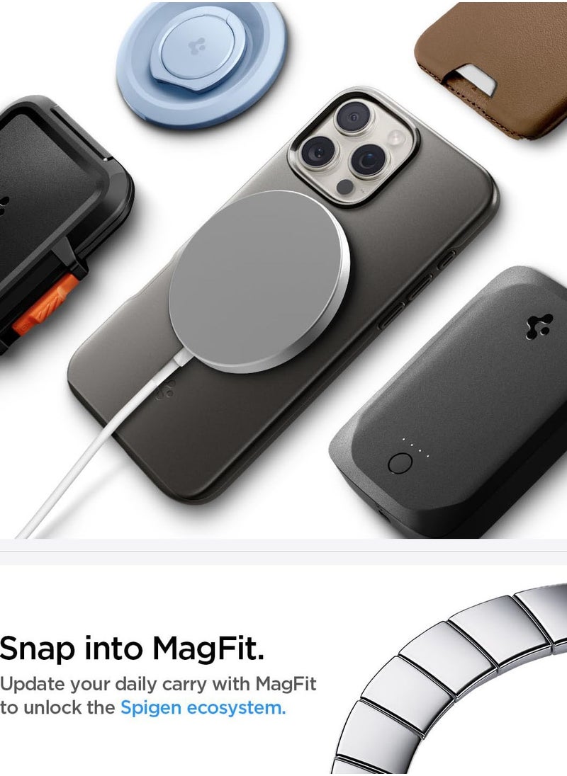 Spigen - غطاء ماغ سيف نحيف مناسب لجهاز آيفون 16 برو ماكس (2024) - لون رمادي معدني - Image 1
