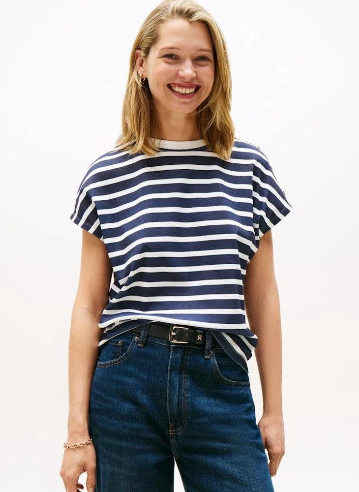 TOMMY HILFIGER Striped Crew Neck T-Shirt