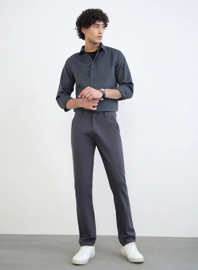 Styli Men Regular Fit Striped Long Sleeve Shirt