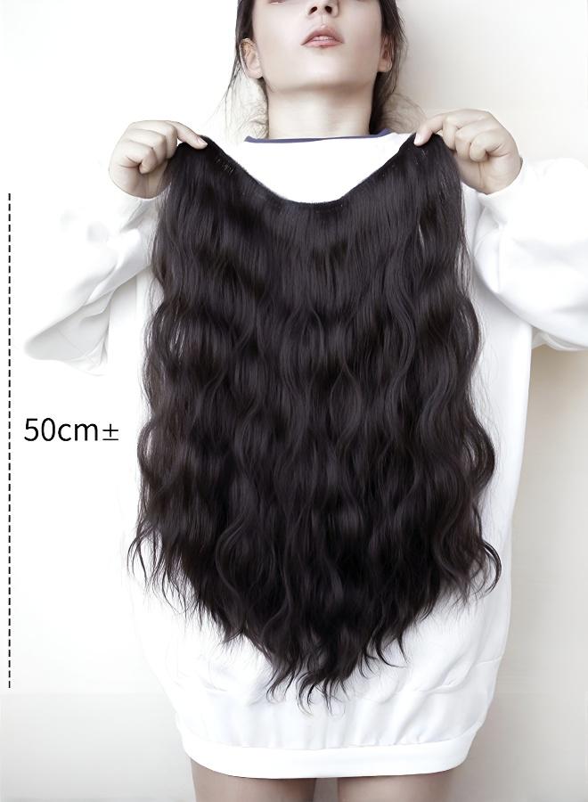 Seamless Wavy One-Piece U-Shaped 5-Clip Hair Extension for Women - Image 1