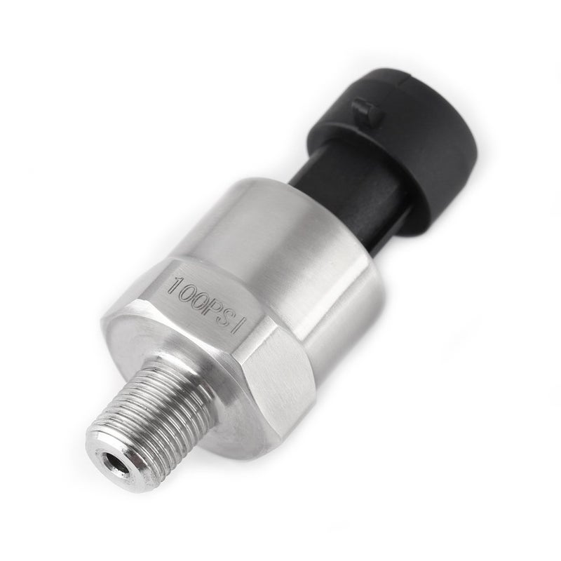 Wal front Pressure Transducer Sender Sensor for Oil Fuel Air Water,1/8" NPT Thread Stainless Steel (100 PSI) - Image 3
