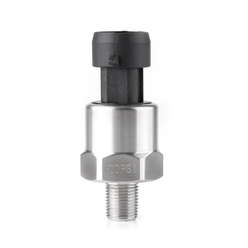 Wal front Pressure Transducer Sender Sensor for Oil Fuel Air Water,1/8" NPT Thread Stainless Steel (100 PSI) - Image 2
