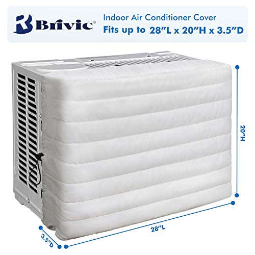 BRIVIC Indoor Air Conditioner Cover AC Cover for Inside Window Unit 28 x 20 x 3.5 inches(L x H x D),White - Image 2