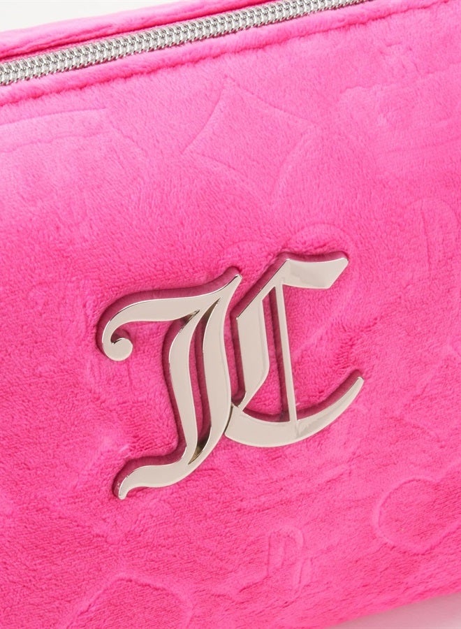 Juicy Couture حقيبة مستحضرات التجميل النسائية - حقيبة مكياج وأدوات تجميل للسفر، وردي فاتح - Image 2
