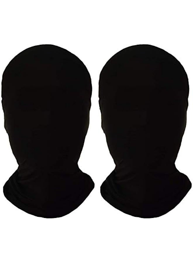 2 Pieces Full Face Mask, 2nd Skin Masks,Halloween Spandex Hood for Unisex Cloth-Black, 2 Black, 2 Count (Pack of 1) - Image 1