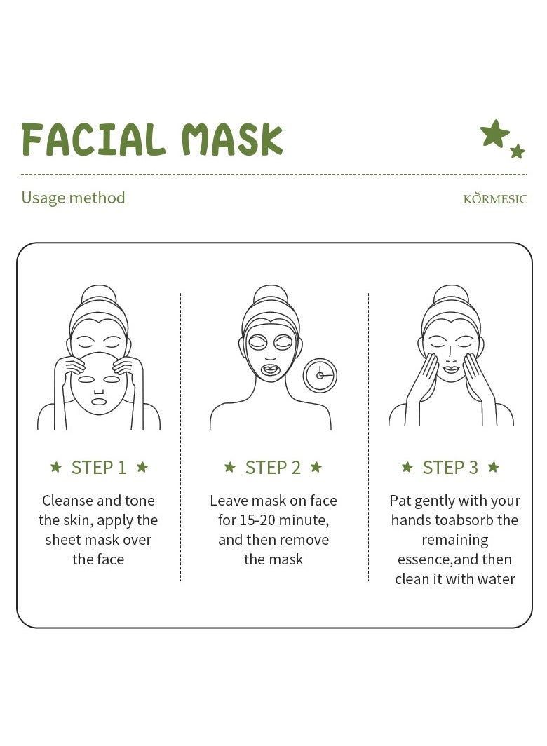 Kormesic قناع الزيتون 5 قطع - تغذية عميقة، إصلاح البشرة، مناسب للعناية اليومية - Image 3