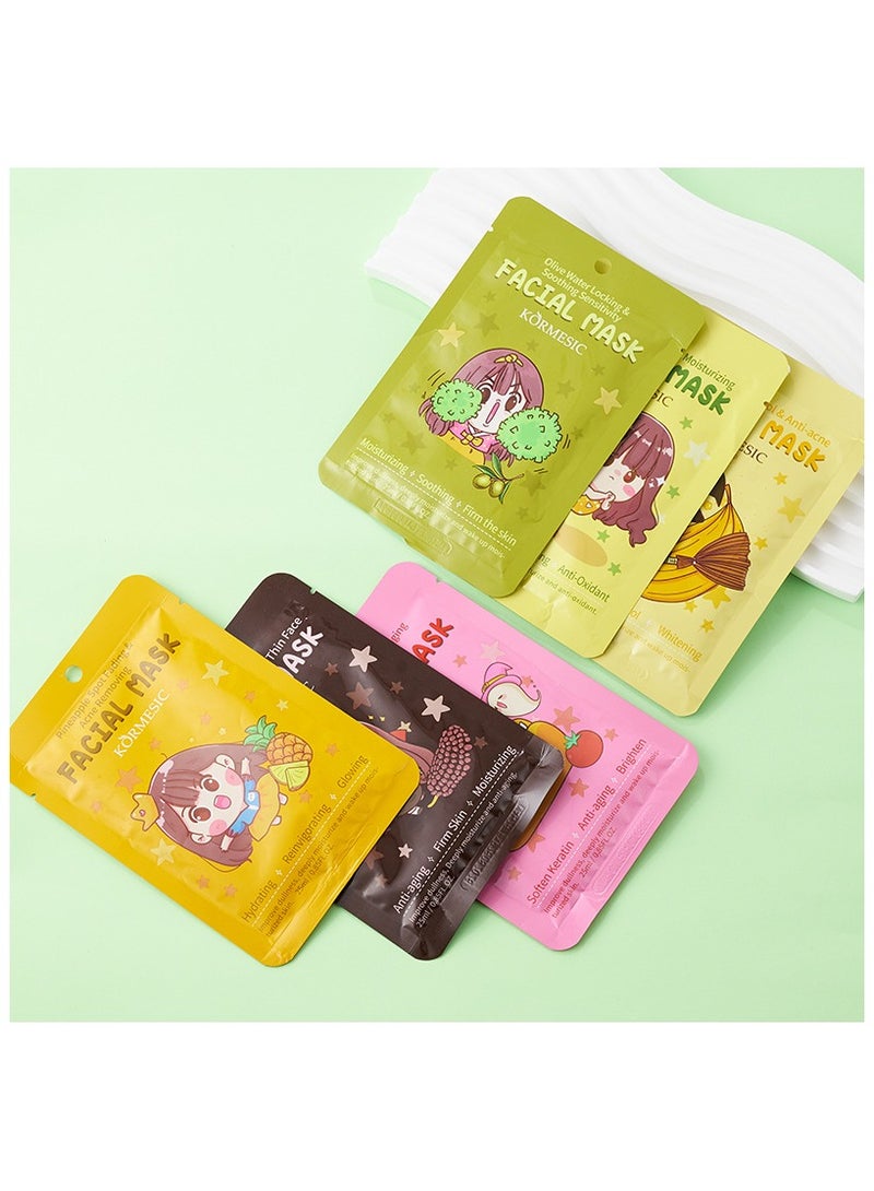 Kormesic قناع الزيتون 5 قطع - تغذية عميقة، إصلاح البشرة، مناسب للعناية اليومية - Image 4