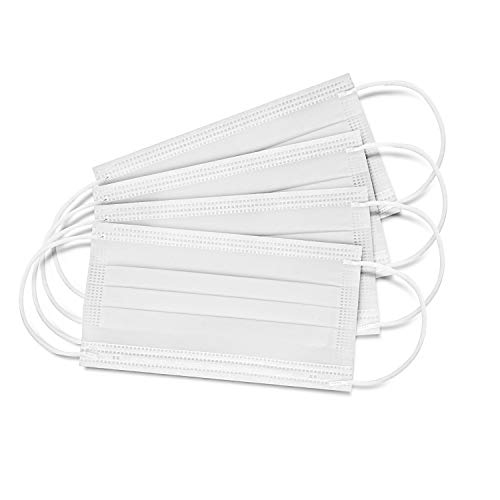 ASGARD Nonwoven Fabric Disposable Multilayer Protective Mask (White, Pack of 100) for Unisex - Image 4