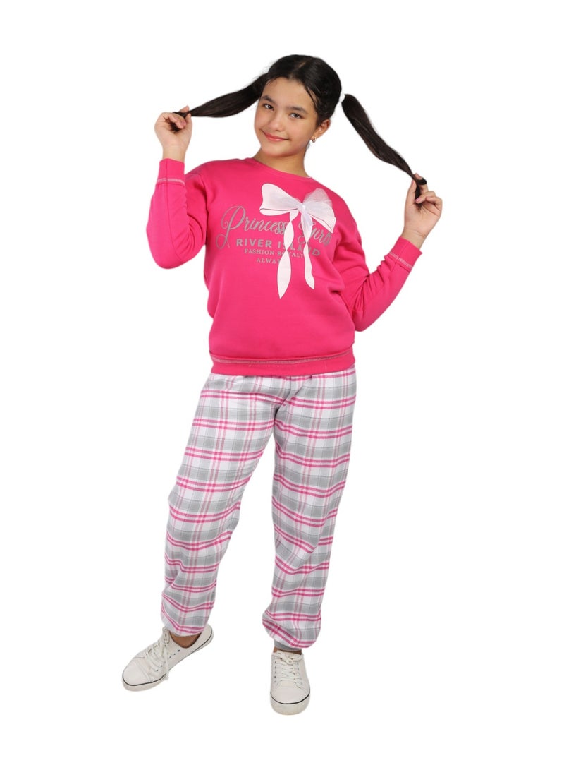 تشويس بيجامه كاروه فيونكه ملتون اسفنجى قطن بوبره داخلية و البنطلون كاروه بوبره داخلية خامة عالية الجودة - Image 1