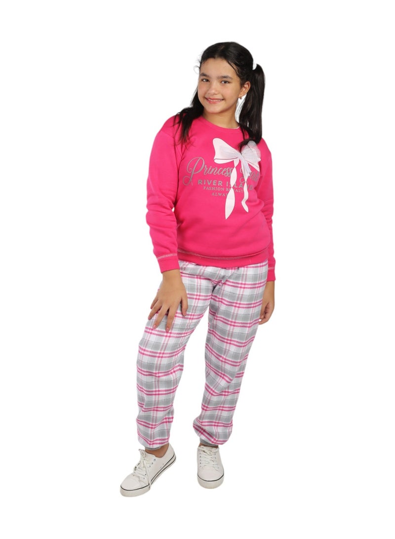 تشويس بيجامه كاروه فيونكه ملتون اسفنجى قطن بوبره داخلية و البنطلون كاروه بوبره داخلية خامة عالية الجودة - Image 2