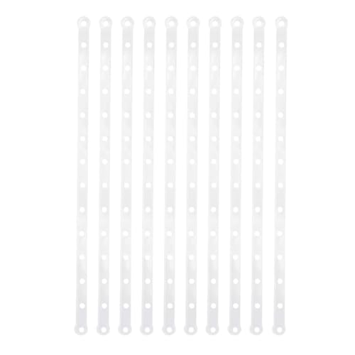 esowemsn 36pcs Plastic White Display Hanger StripsCoordinate Heavy Weight Plastic Displays Stable Hanger Connector White - Image 1