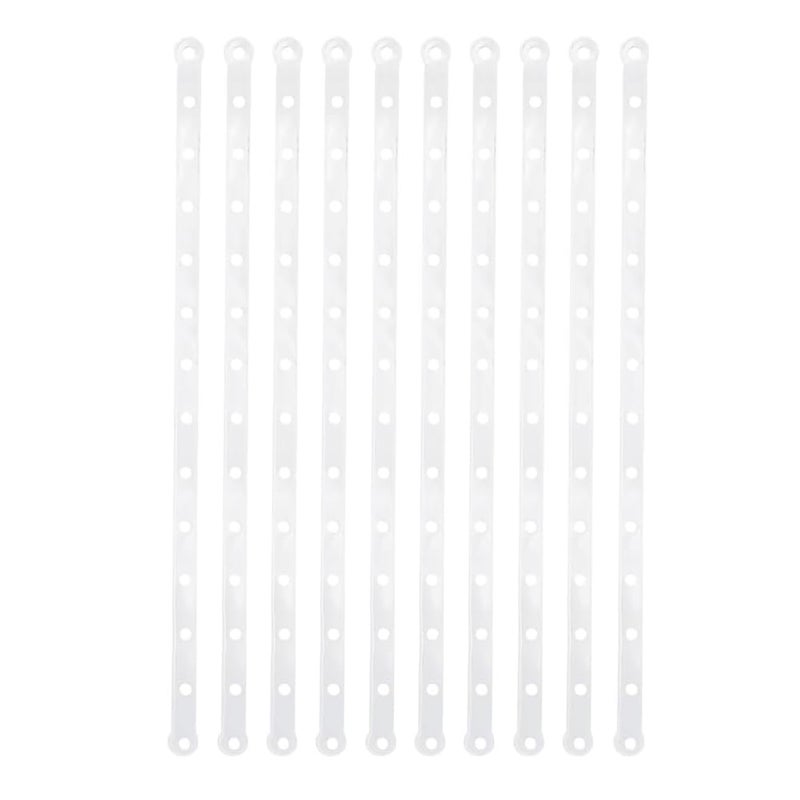 esowemsn 36pcs Plastic White Display Hanger StripsCoordinate Heavy Weight Plastic Displays Stable Hanger Connector White - Image 2
