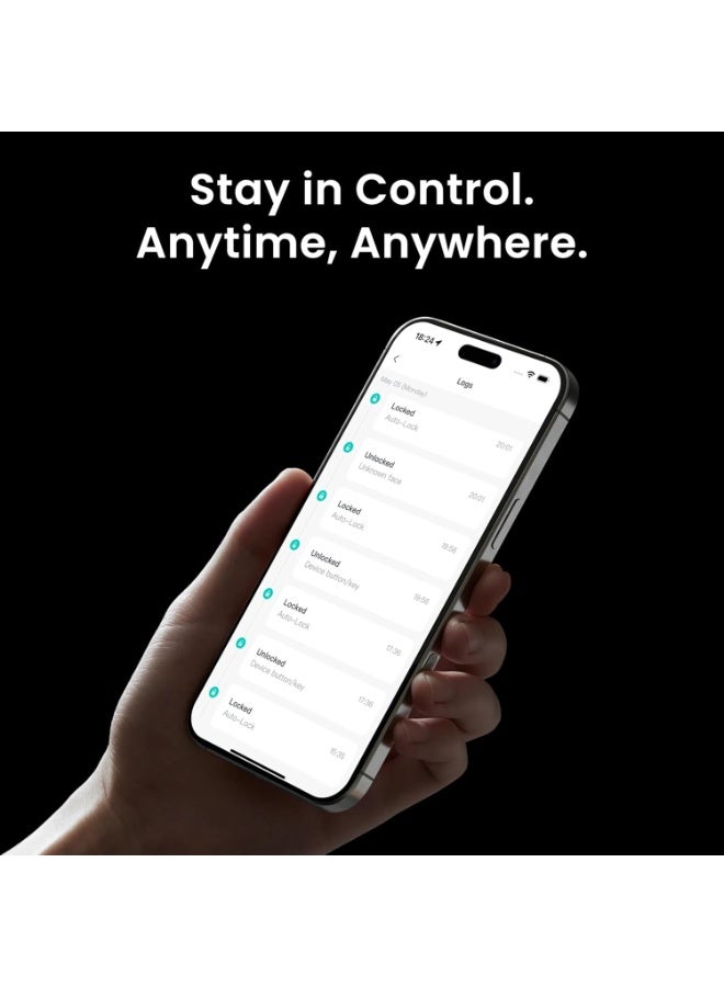 سويتش بوت قفل SwitchBot Ultra – قفل باب ذكي مزود بـ 5 طرق للفتح، وحماية ثلاثية للبطارية، ونظام أمان مكون من 6 طبقات، وأداء سريع وهادئ، ومتوافق مع 99.9% من الأبواب. - Image 4