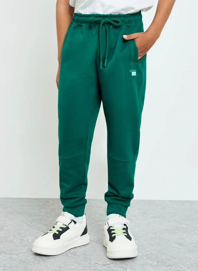 ستايلي Boys Ribbed Cuff Hem Joggers with Side Pocket