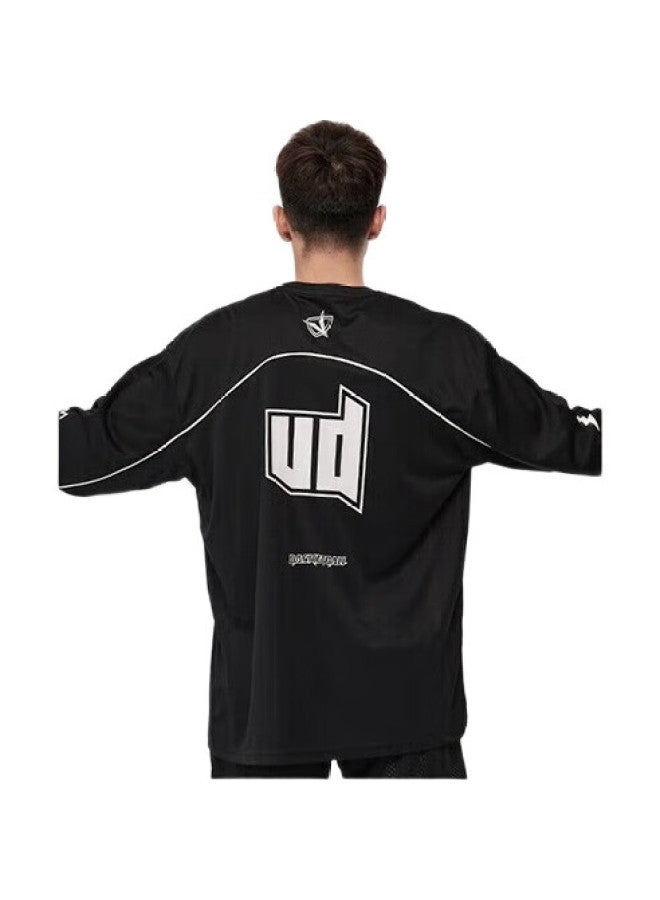 VEIDOORN Pokemon Collaboration Long-Sleeve Ice Silk Basketball T-Shirt, American-Style Basketball Running Outdoor Breathable Pikachu Style, White, Size L - Image 3