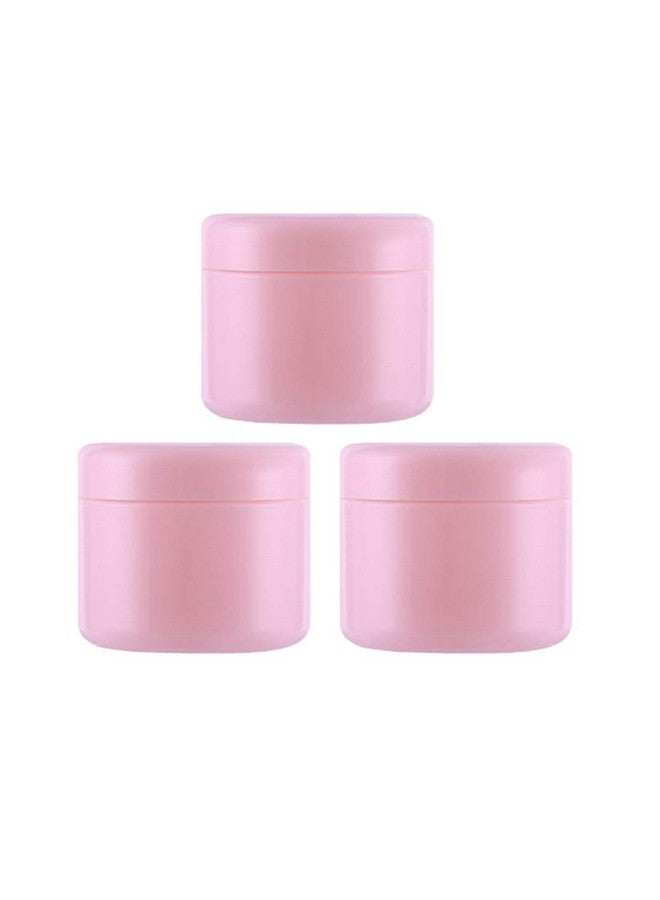 erioctry 5Oz (150G) Refillable Plastic Makeup Cosmetic Jars Empty Face Cream Eye Shadow Lip Balm Lotion Storage Container Pot Bottle Case Holder With Dome Lids (Pack Of 3) (Pink) - Image 1