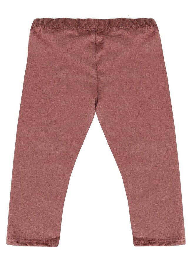 DMK Baby and Toddler Soild Colors Leggings Suede Mauve 9-12m - Image 2