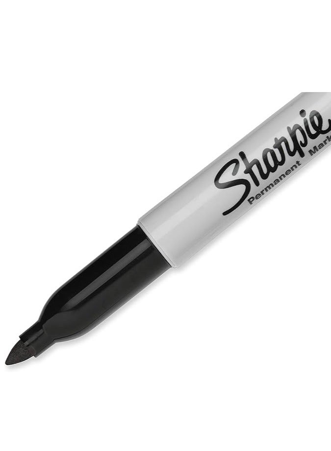 Sharpie Permanent Marker Fine Point Black Pack of 5 - Image 2