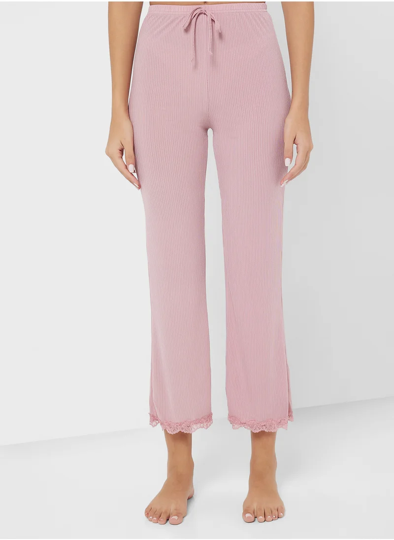 جينجر Ribbed Cami Top & Pyjama Set