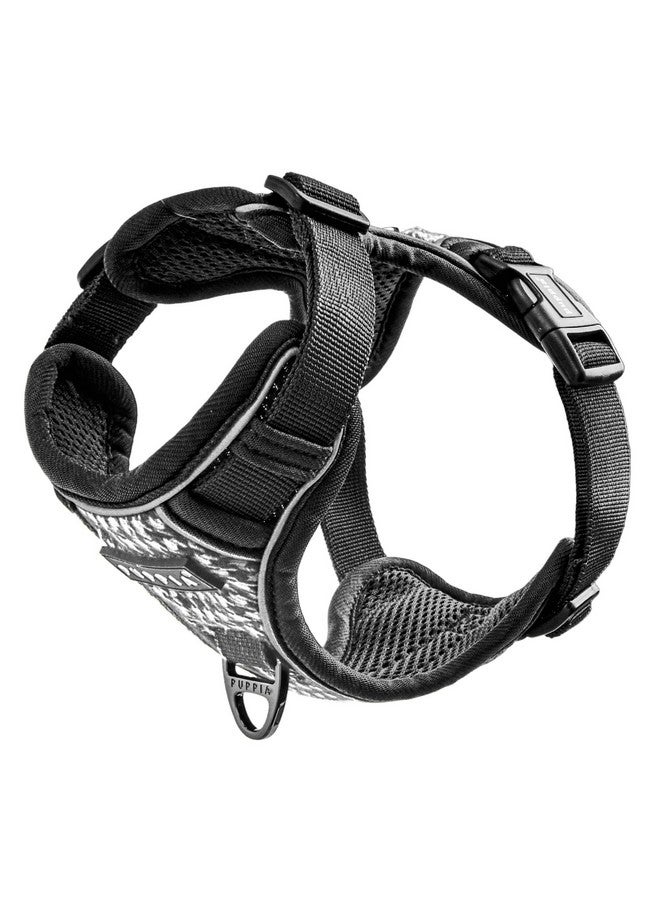 بوبيا حزام كلب Puppia Conall بنمط H ونمط Houndstooth، قوي وقابل للتعديل، للرقبة والصدر، عاكس للكلاب الصغيرة والمتوسطة، أسود، مقاس صغير - Image 4