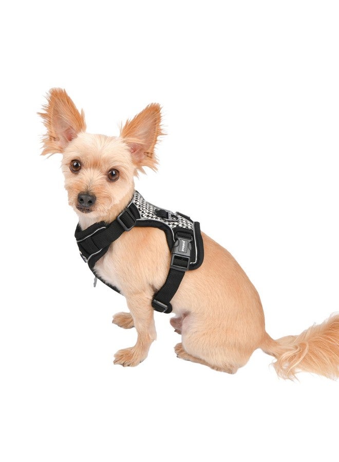 بوبيا حزام كلب Puppia Conall بنمط H ونمط Houndstooth، قوي وقابل للتعديل، للرقبة والصدر، عاكس للكلاب الصغيرة والمتوسطة، أسود، مقاس صغير - Image 5