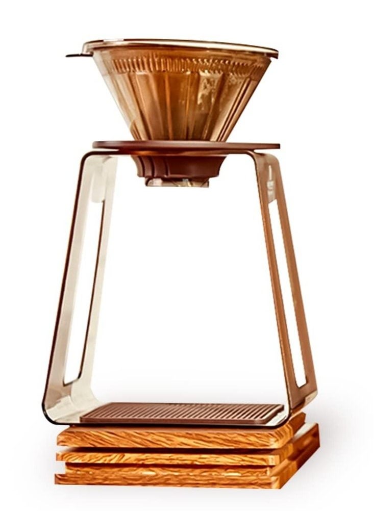 SYOSI Pour Over Coffee Filter, Stainless Steel Metal Coffee Dripper, Reusable Paperless Perfect Cup Coffee Maker with Non-Slip Cup Stand for Single Serve, Outdoor Camping, Sustainable Brewing  - Image 5