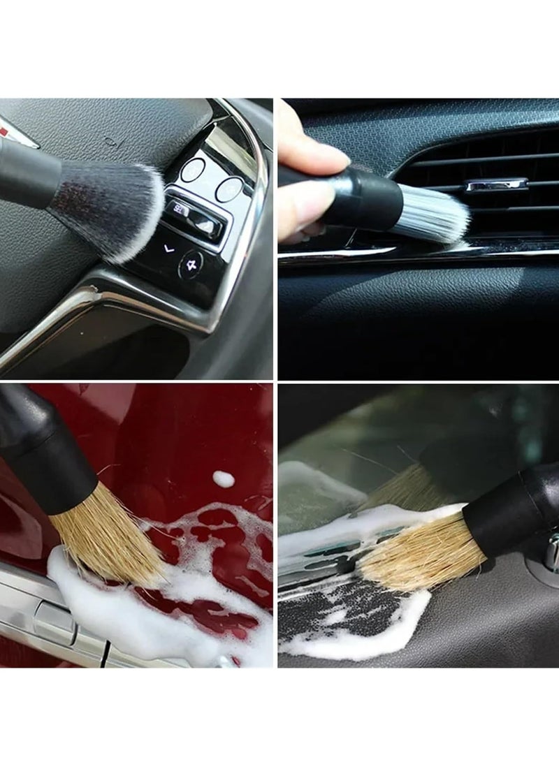 Loquat 3PCS Car Cleaning Brush Interior Detailing Brush Car Washing Kit Car Duster Brush - Image 3
