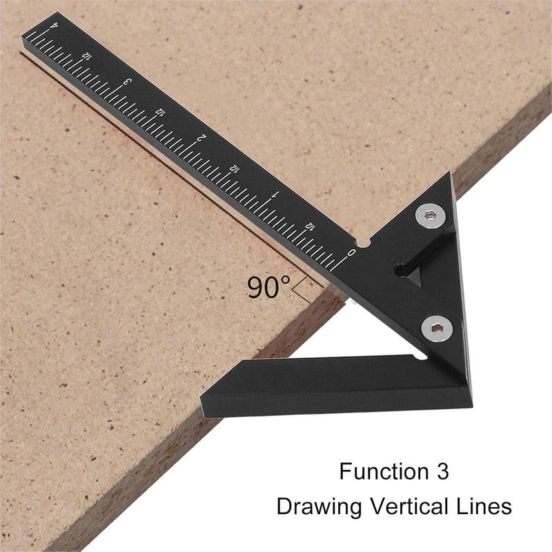 أداة تحديد مركز الألومنيوم لخط الخدش، مكتشف زاوية 45 و 90 درجة لأعمال النجارة - Image 3