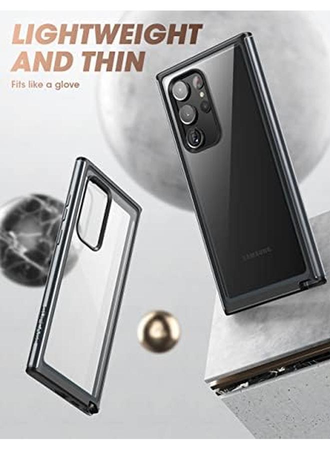 SupCase Edge Xt Series Case For Samsung Galaxy S23 Ultra 5G 2023 Slim Frame Clear Protective Case With Built In Screen Protector Black - Image 4