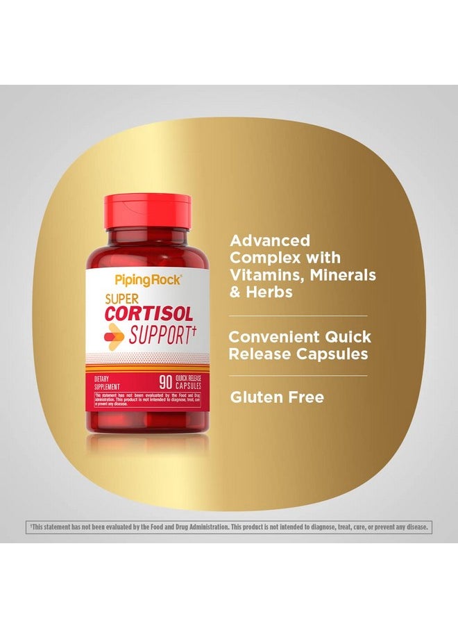 Piping Rock Cortisol Support ; 90 Capsules ; Nongmo Gluten Free Supplement  - Image 5
