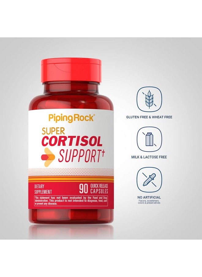 Piping Rock Cortisol Support ; 90 Capsules ; Nongmo Gluten Free Supplement  - Image 4