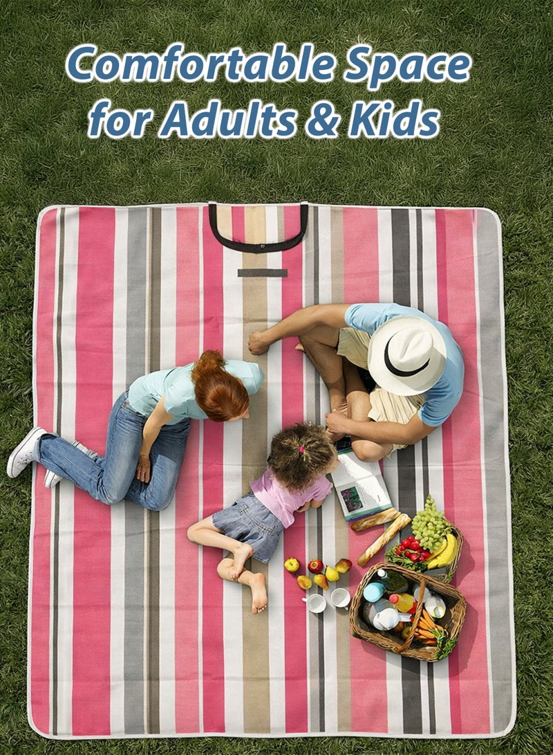 توشيونيكس بطانية نزهة قابلة للطي، مقاومة للماء، مناسبة للشاطئ، محمولة، مثالية للتخييم في الهواء الطلق، للعائلة، في الحدائق والمتنزهات، مقاس 200×150 سم - Image 4