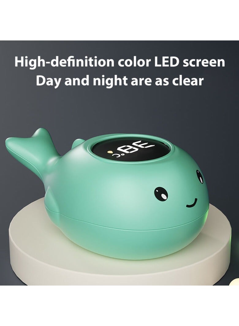 ELIKLIV 【Cute Whale】Intelligent temperature control LED bath thermometer, one-key accurate temperature display, parent-child interaction, baby bathing companion, bathtub thermometer baby, baby bath water thermometer, toy baby safety water thermometer, digital thermometer that accurately measures bath temperature, temperature flashing warning - Image 3