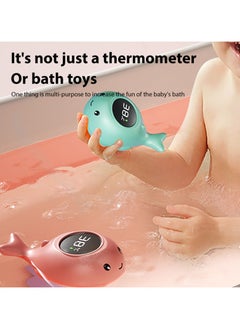 ELIKLIV 【Cute Whale】Intelligent temperature control LED bath thermometer, one-key accurate temperature display, parent-child interaction, baby bathing companion, bathtub thermometer baby, baby bath water thermometer, toy baby safety water thermometer, digital thermometer that accurately measures bath temperature, temperature flashing warning  - Image 4