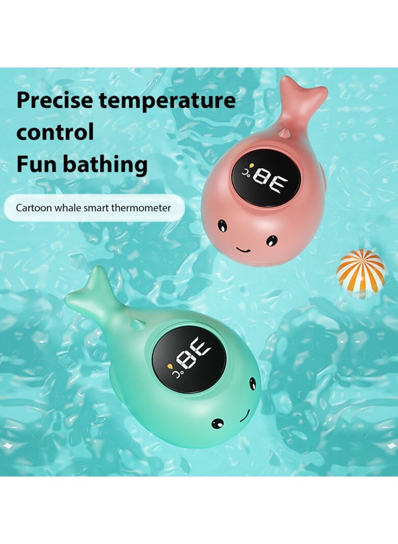ELIKLIV 【Cute Whale】Intelligent temperature control LED bath thermometer, one-key accurate temperature display, parent-child interaction, baby bathing companion, bathtub thermometer baby, baby bath water thermometer, toy baby safety water thermometer, digital thermometer that accurately measures bath temperature, temperature flashing warning - Image 5