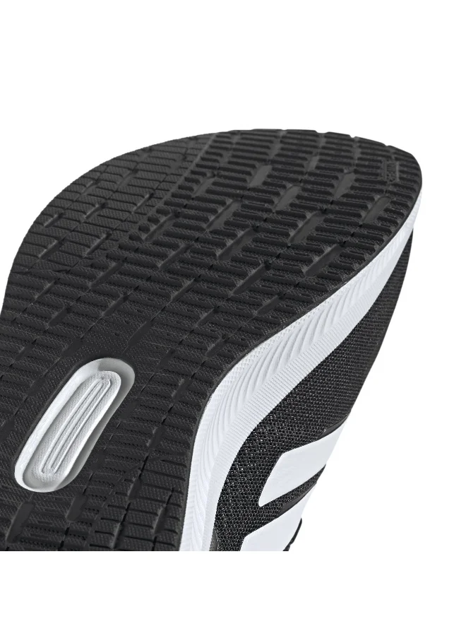 adidas حذاء ران فالكون 5 عريض للرجال أسود للجري مقاس 6.5