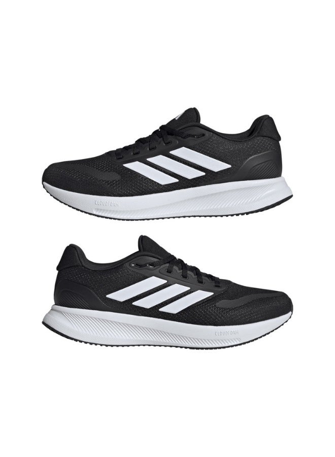 adidas حذاء ران فالكون 5 عريض للرجال أسود للجري مقاس 6.5  - Image 1