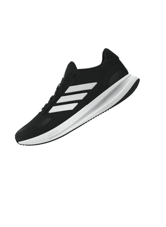 adidas حذاء ران فالكون 5 عريض للرجال أسود للجري مقاس 6.5  - Image 4