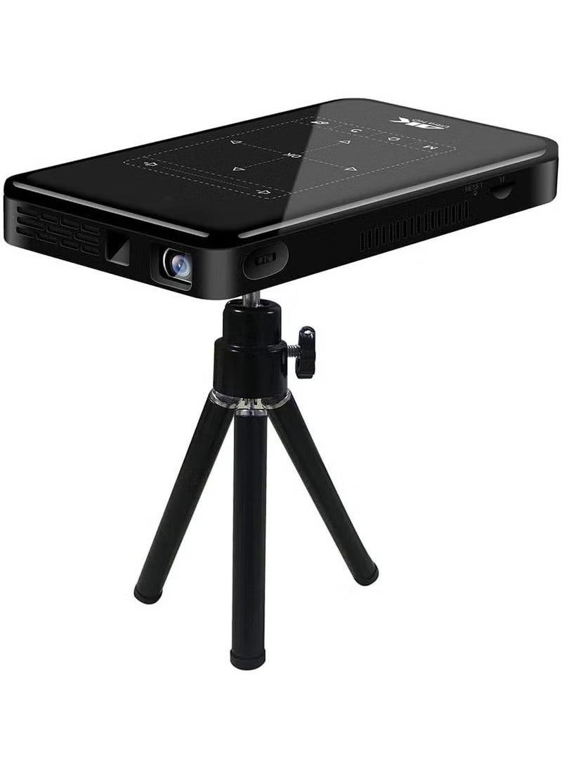 borrego Portable Rechargeable BP09 4K Mini Projector with Bluetooth Built in Android Ultra HD LED Home Cinema Projector with Keystone Correction for Movies and Streaming