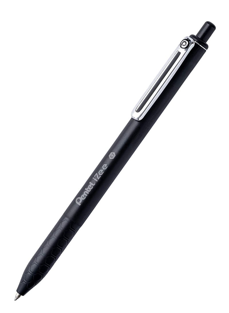 Pentel 4-Piece Izee Retractable Ballpoint Pen 0.7mm Tip Black Ink - Image 2