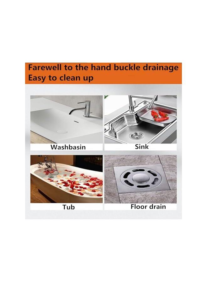 The Bros Disposable Shower Drain Hair Catcher, 4.1 Inch Drain Cover Mesh Stickers Hair Collector for Shower Bathroom Accessories, 30 Pack - Image 5