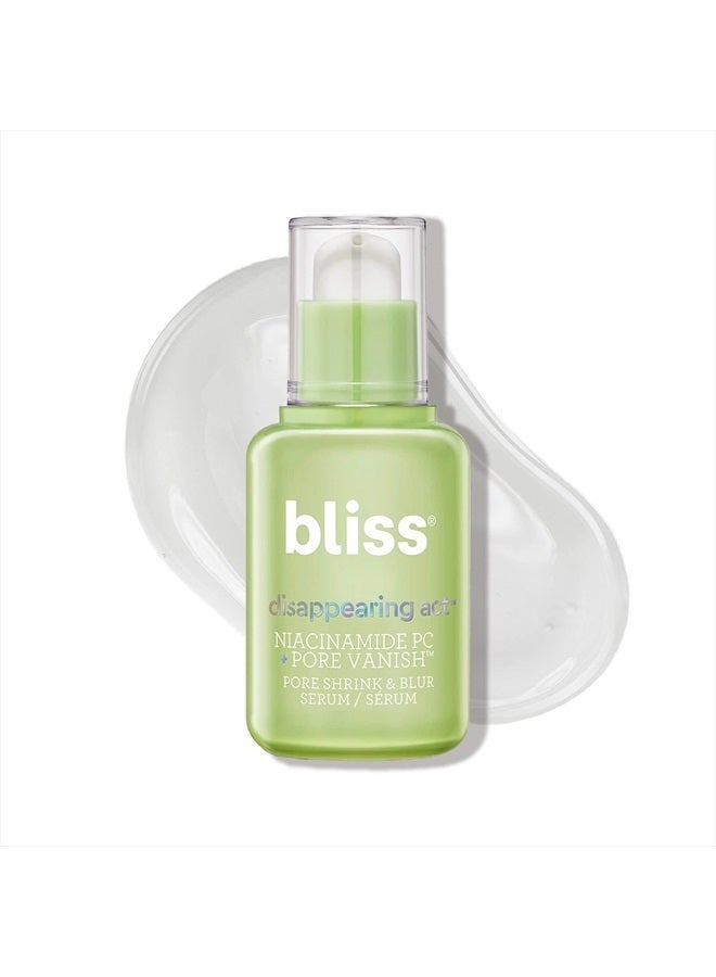 BLISS Disappearing Act - Niacinamide PC Serum + Pore Vanish™ Complex - 1 Fl Oz - Shrinks & Blurs Pores - Clean - Vegan & Cruelty Free - Image 1