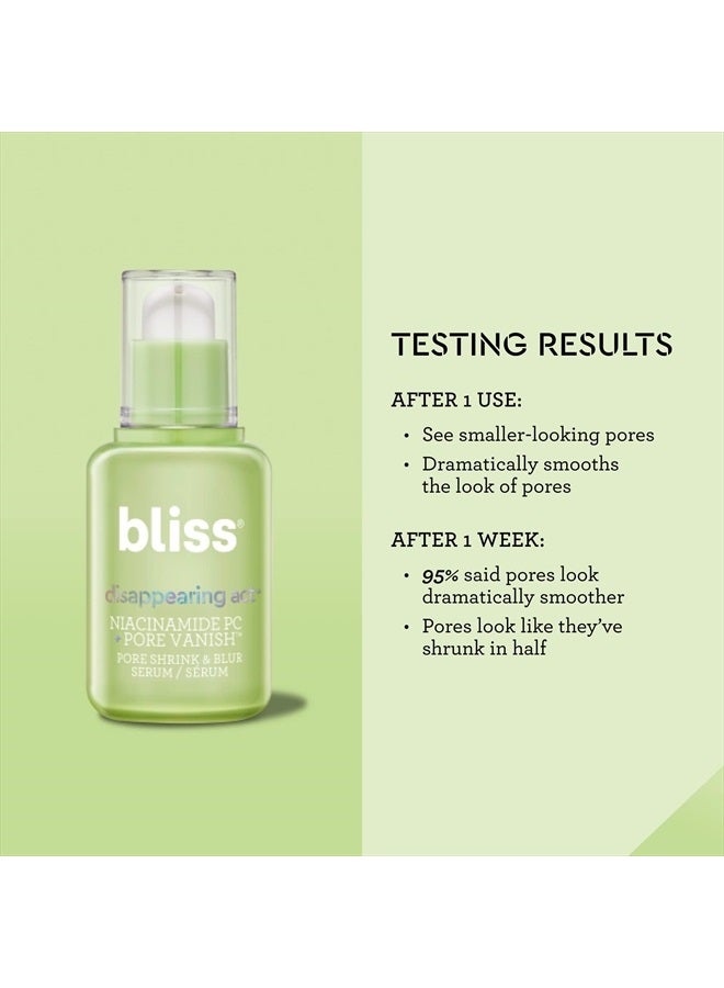 BLISS Disappearing Act - Niacinamide PC Serum + Pore Vanish™ Complex - 1 Fl Oz - Shrinks & Blurs Pores - Clean - Vegan & Cruelty Free - Image 3