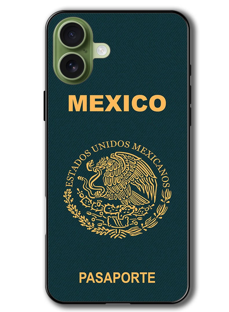 Theodor Case Compatible with Apple iPhone 17 6.3 Inch Protection Shockproof Bumper Cover Mexico Passport - Image 1