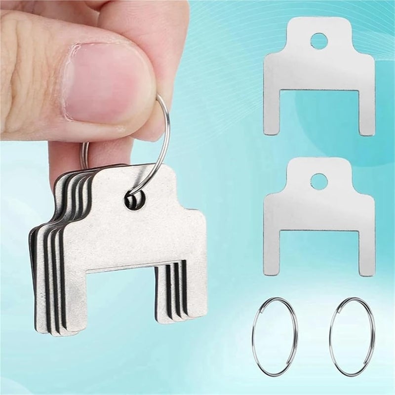 Toilet Paper Dispenser Key Set 3 Set With 6 Key Rings Holder For Tissue Box - Image 2