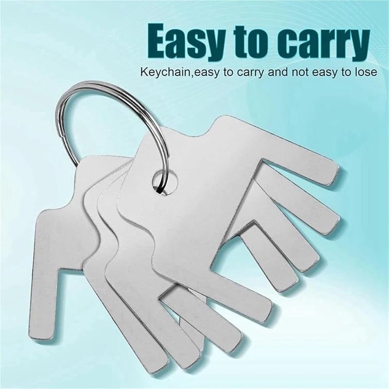 Toilet Paper Dispenser Key Set 3 Set With 6 Key Rings Holder For Tissue Box - Image 5